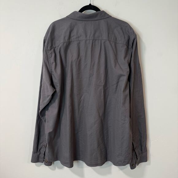 Patagonia Mens Shirt Long Sleeved Lightweight Fjord Flannel Solid Grey XXL - Picture 3 of 7